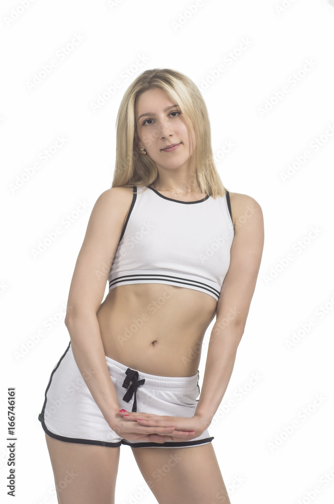 Young woman is engaged in fitness and yoga. Young woman is engaged in fitness and yoga.