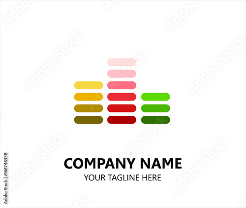 logo chart colour yellow green and pink