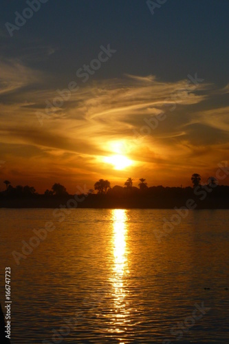 sunset in luxor