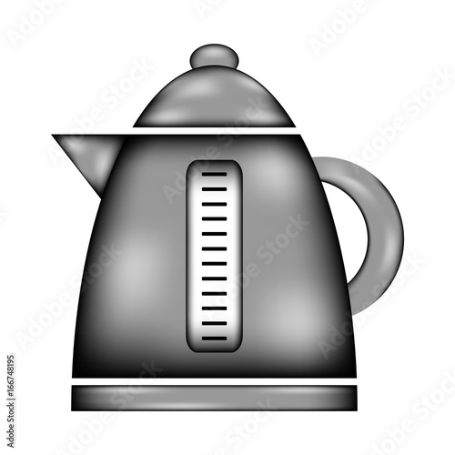 Electric kettle sign icon.