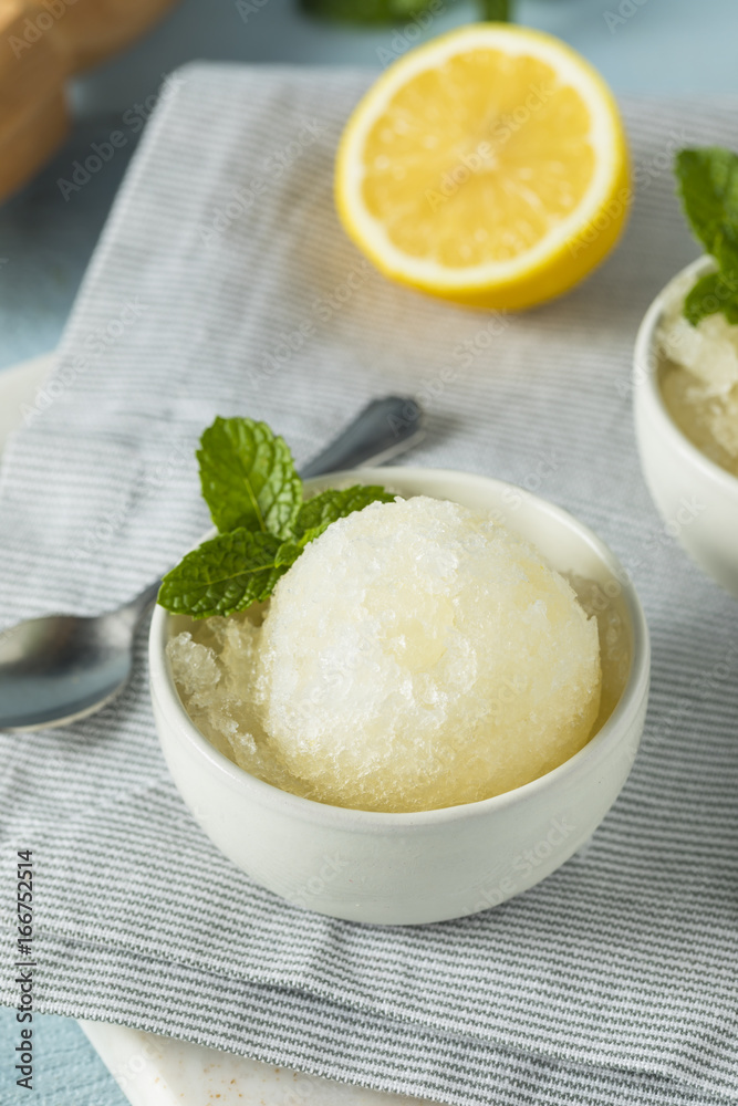 Homemade Yellow Lemon Italian Ice Homemade Yellow Lemon Italian Ice