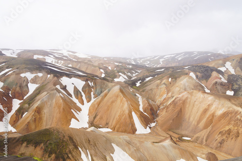 Valley of national park Landmannalaugar in Iceland.