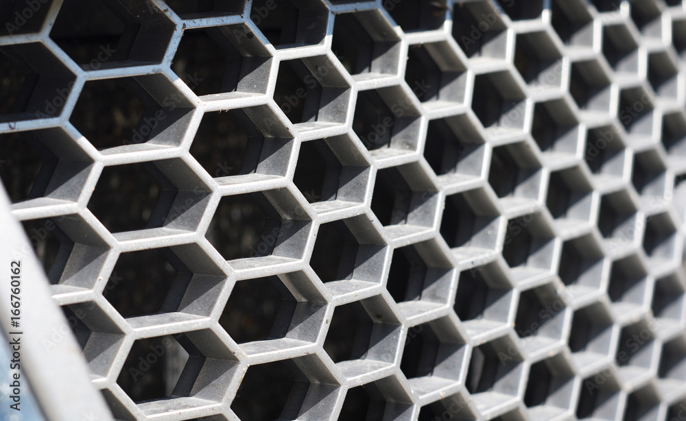 Truck grill closeup outside pattern