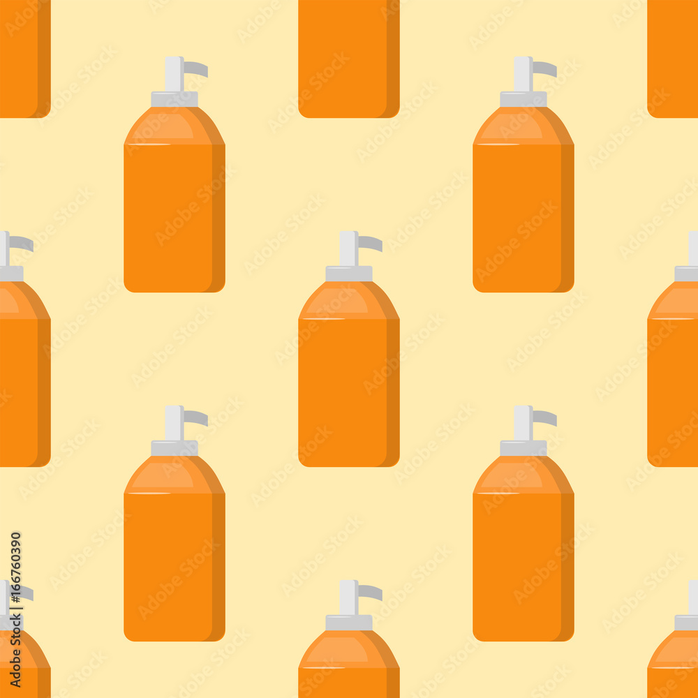 Bottles of cosmetic cosmetology lotion makeup beauty seamless pattern liquid cream container fluid pack vector illustration. Bottles of cosmetic cosmetology lotion makeup beauty seamless pattern liquid cream container fluid pack vector illustration.