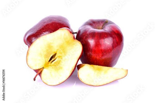 Apples on a white background