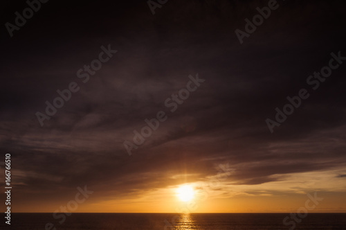Sunset on Lanzarote coast