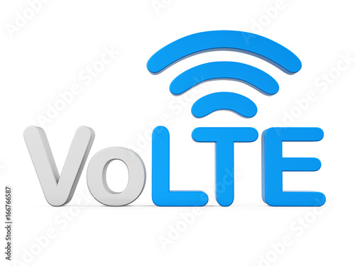 Voice over LTE Sign Isolated photo