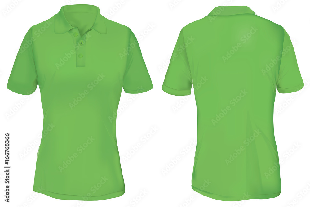 Green polo shirt template Clearance