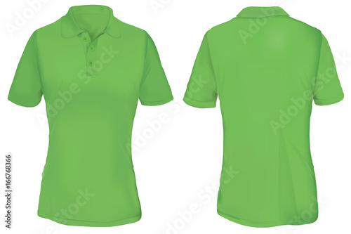 Green Polo Shirt Template for Woman
