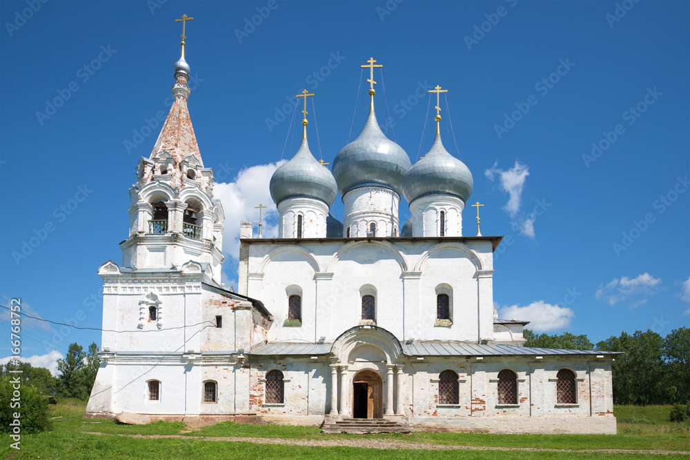 Cathedral of the Exaltation of the Holy Cross on a sunny July day. Tutaev, Russia