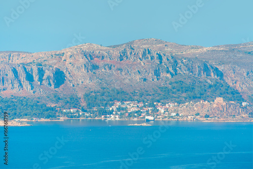Fototapeta Naklejka Na Ścianę i Meble -  The harbour view in Kastellorizo Island