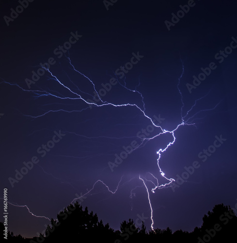 clouds and thunder lightnings and storm