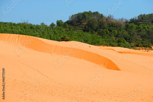 A bright sunny day on the Red Dunes. Surroundings of Phan Thiet, Vietnam