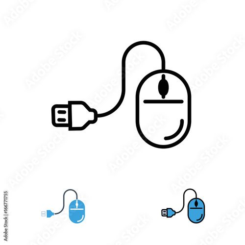 Computer Mouse Logo Icon Vector photo