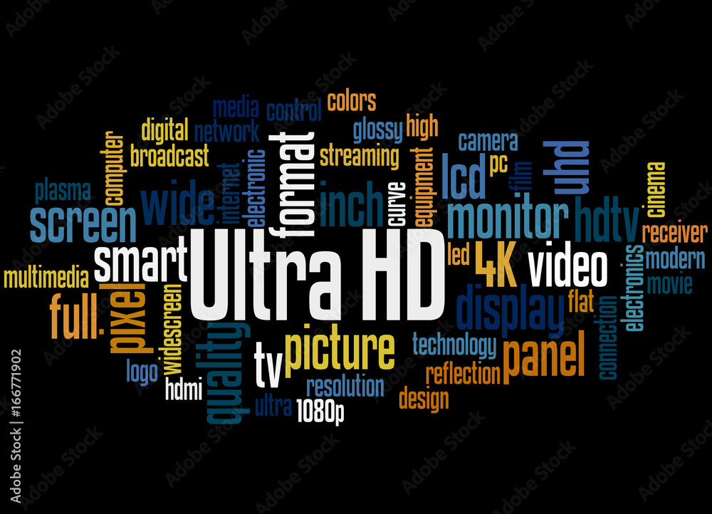 Ultra HD, word cloud concept 3