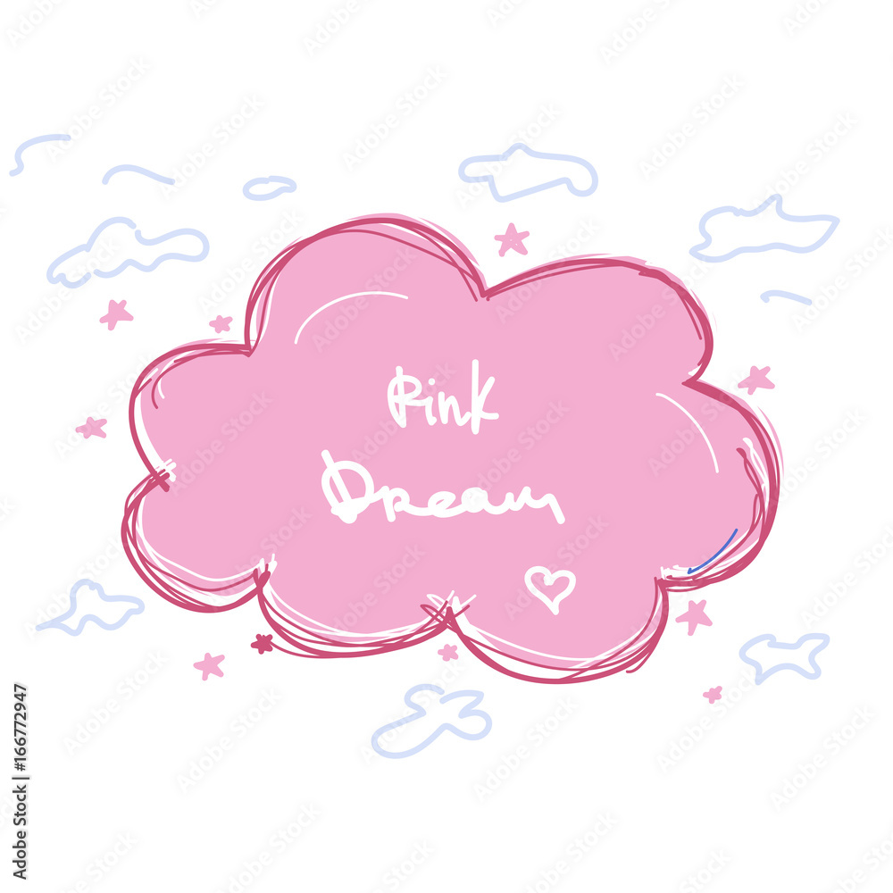 Cartoon dream cloud