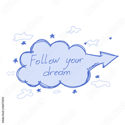 Cartoon dream cloud