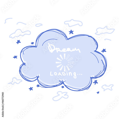 Cartoon dream cloud