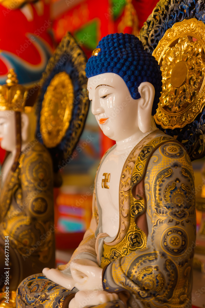 Close-up statue of China Buddha temple in Thailand.