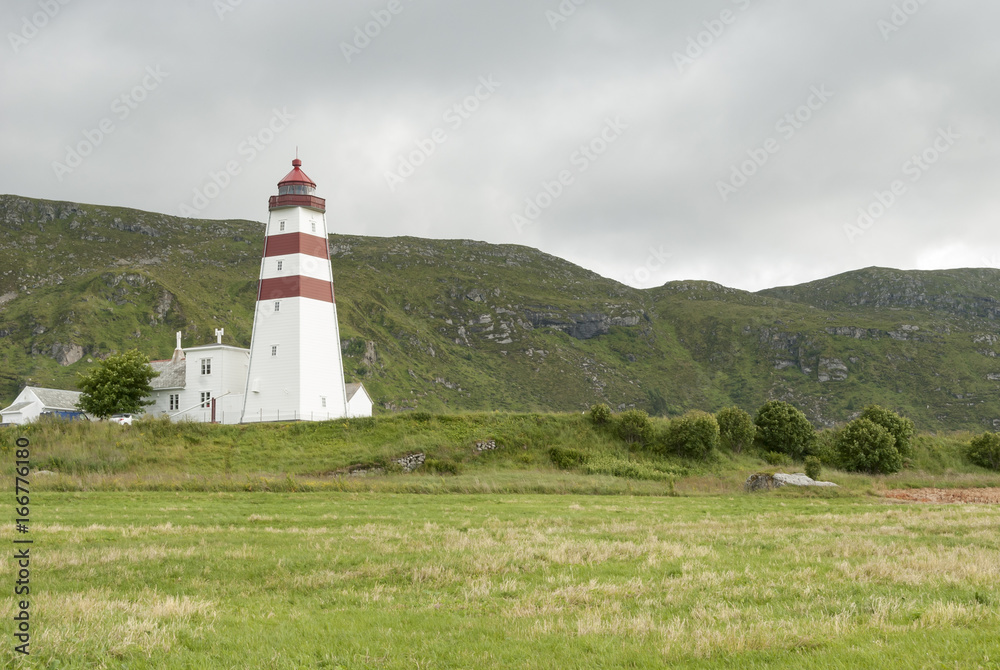 Lighthouse at Alnes at Godoya island
