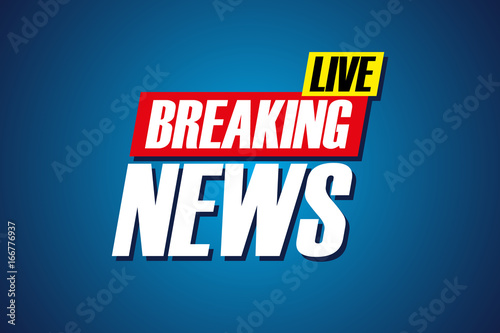 Breaking News Live background. TV screen banner. Vector Illustration.