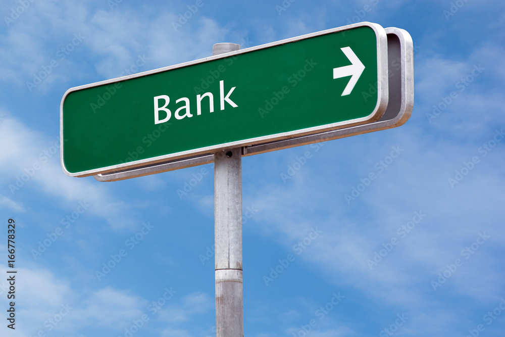 Fototapeta premium Schild 126 - Bank