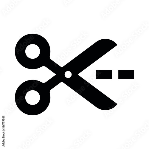 Cut paper scissor icon