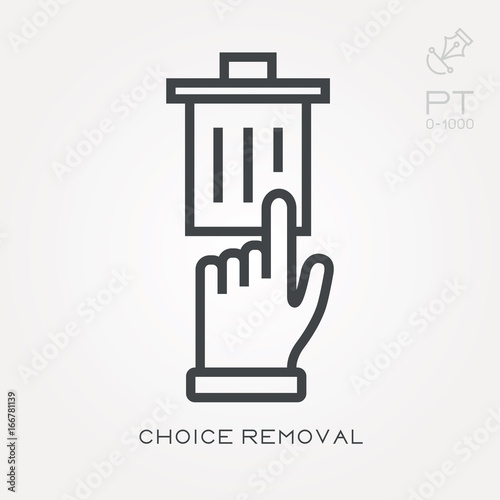 Line icon choice removal