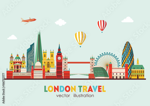 London Skyline abstract. Vector illustration - stock vector