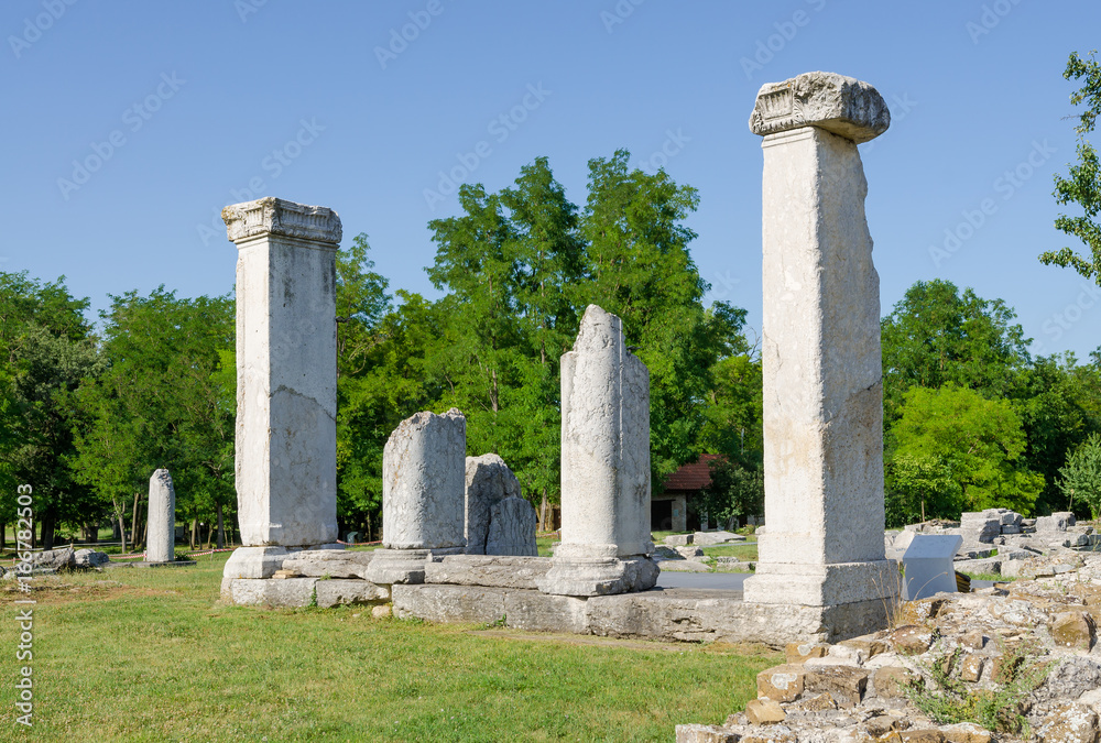 Columns in the ancient city of Nicopolis ad Istrum, Bulgaria Columns in the ancient city of Nicopolis ad Istrum, Bulgaria