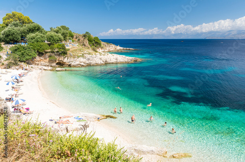 amazing beach on Corfu island, Greece photo