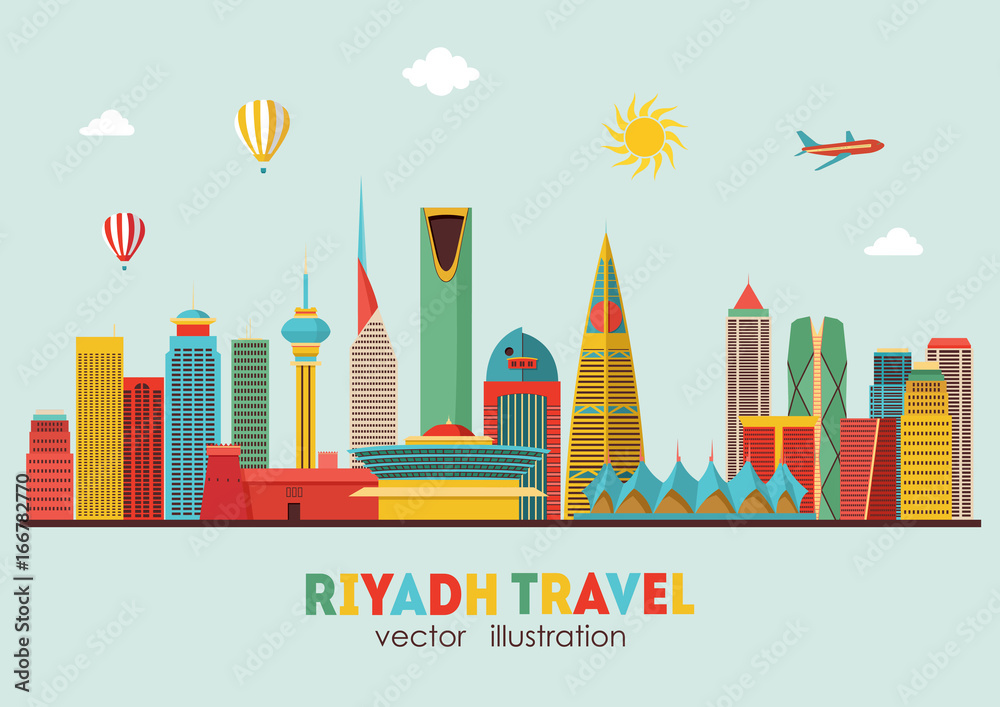 Riyadh skyline - stock vector