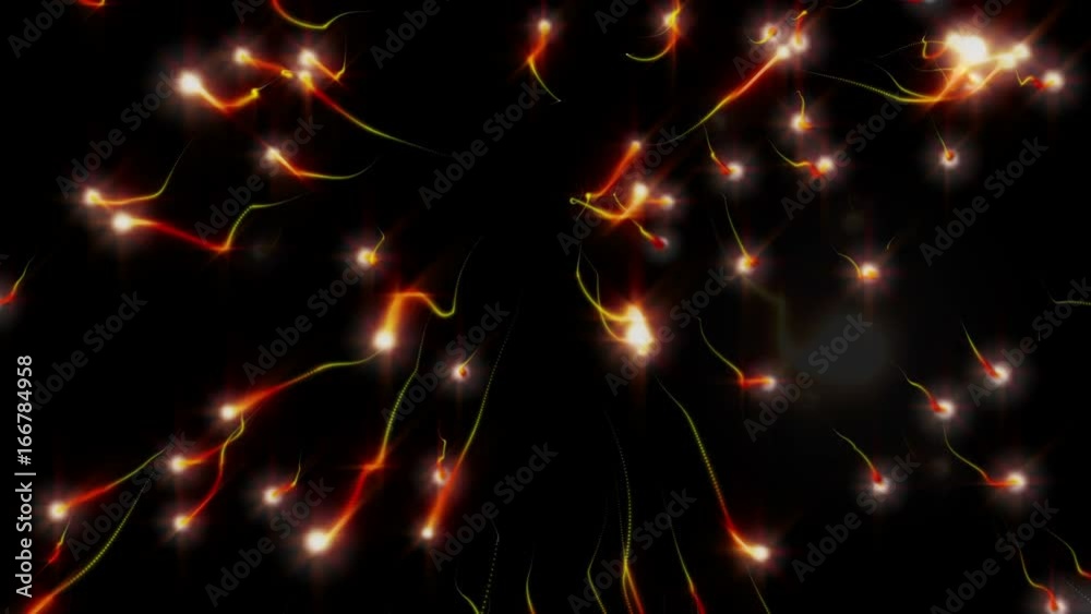 Seamless animated background of moving blue particles Seamless animated background of moving blue particles