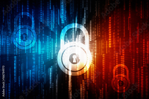 Photography 2d illustration Digital security concept