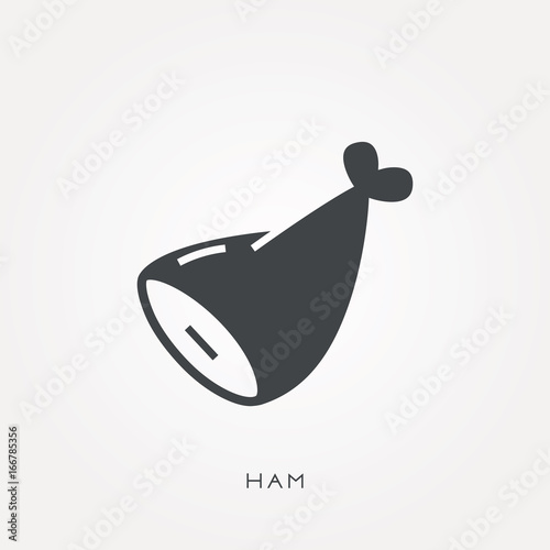 Silhouette icon ham