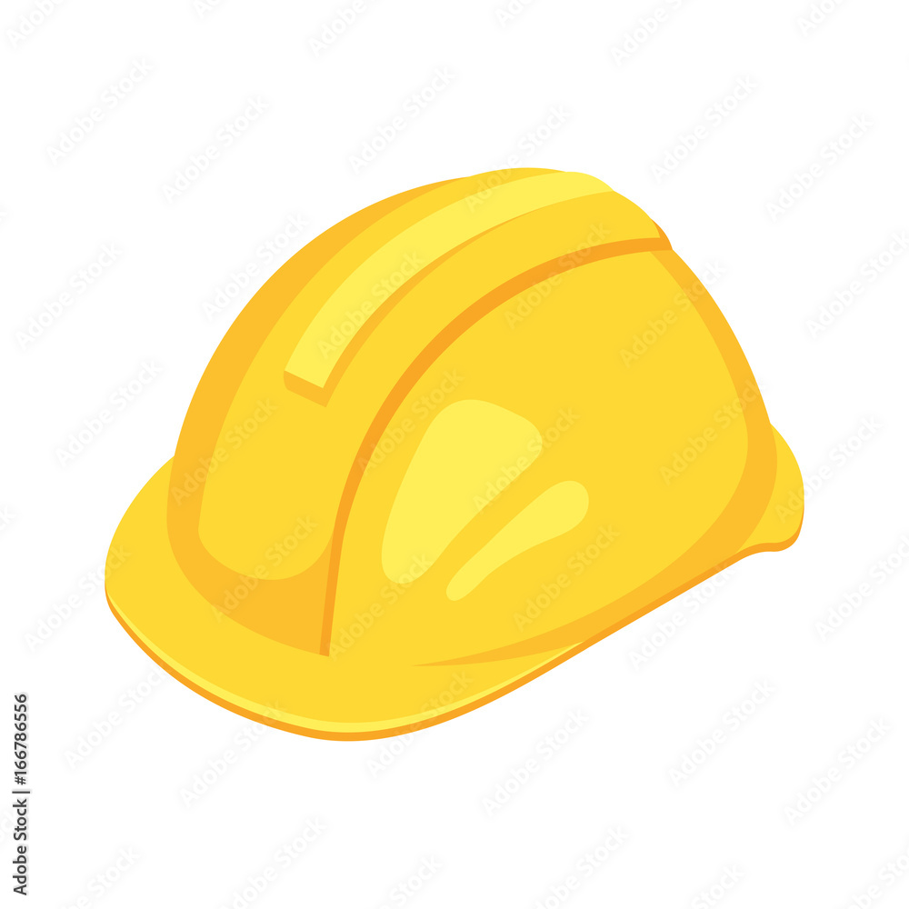 Vector isometric yellow worker hat. Vector isometric yellow worker hat.