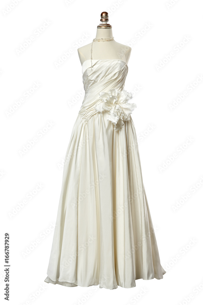 Wedding dress Isolated On White