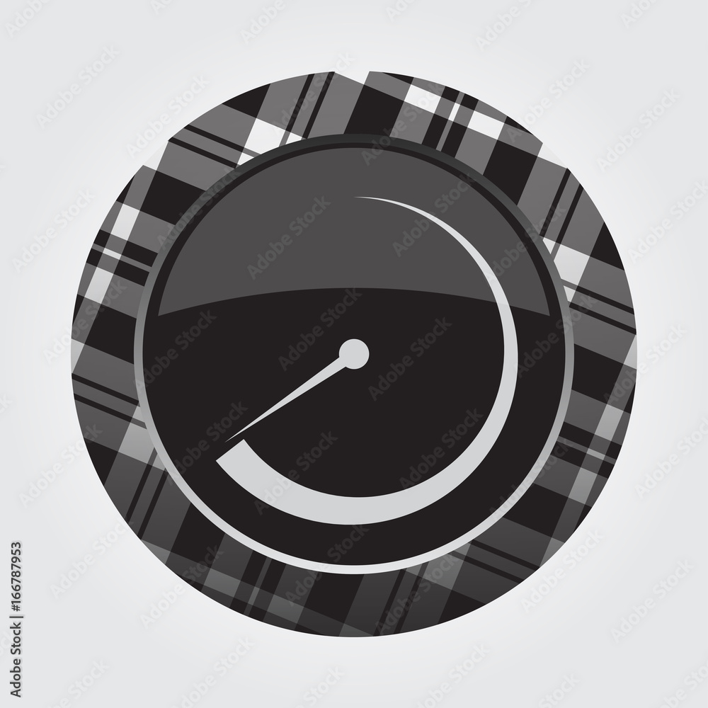 button white, black tartan - gauge, dial symbol