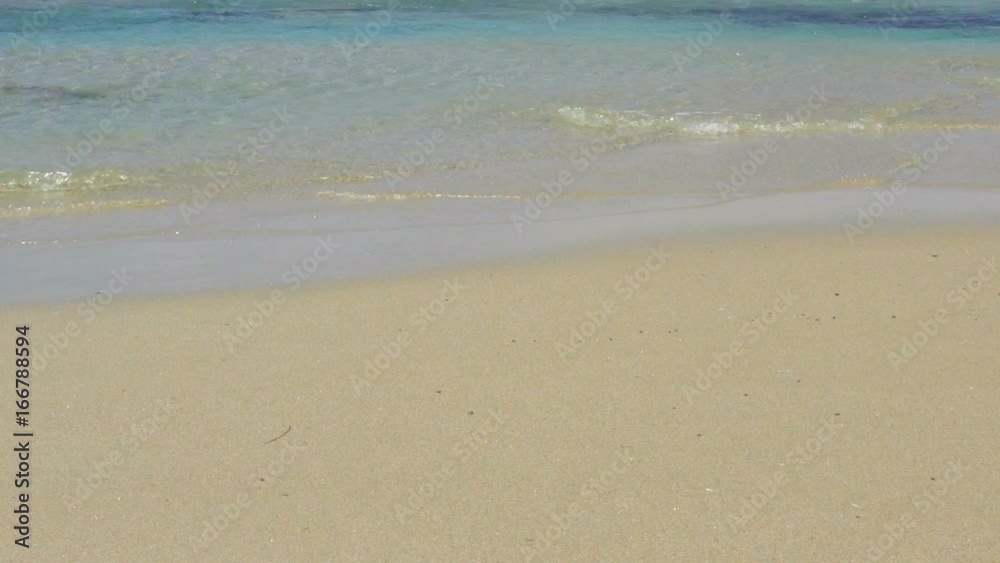 White Wild Mediterranean Sea Beach in Italy with Clear Blue Water White Wild Mediterranean Sea Beach in Italy with Clear Blue Water