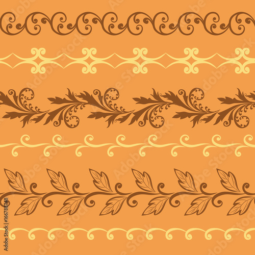 Traditional East style, ornamental floral elements. Mehndi pattern.