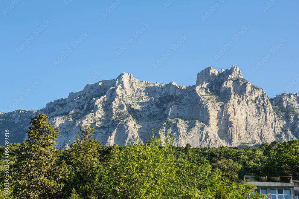 View of the Ai-Petri mountain in the Crimea