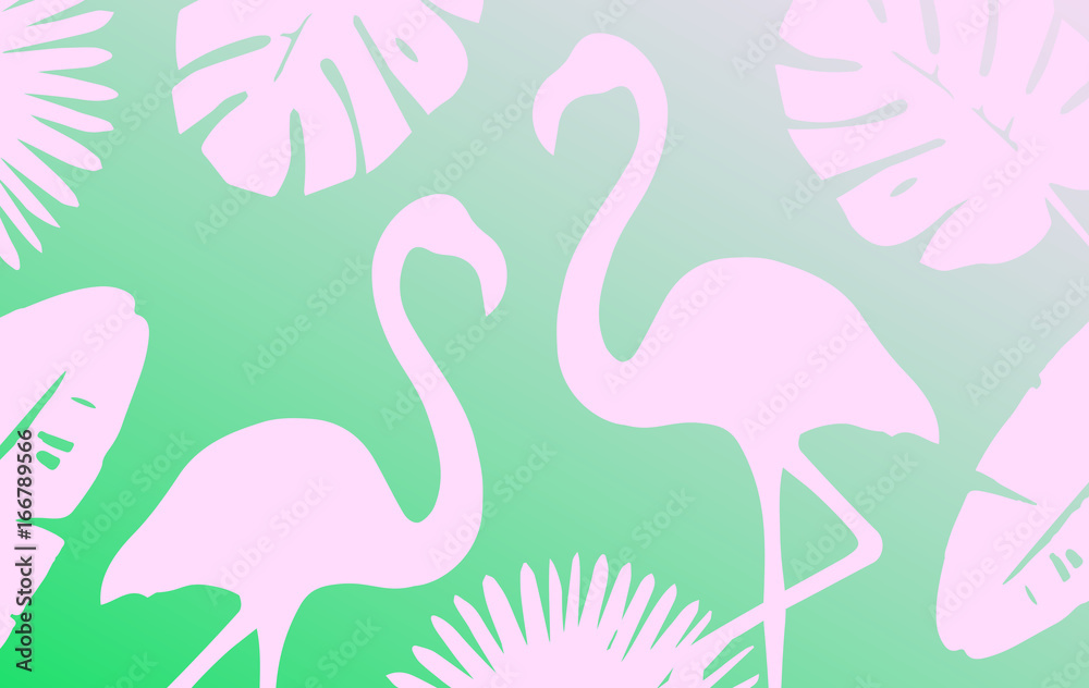 Fototapeta premium Trendy Tropical Leaves Background