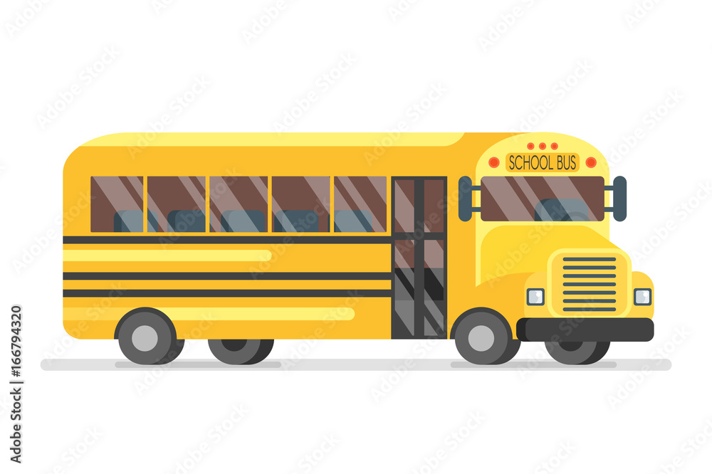 illustration of yellow school bus. illustration of yellow school bus.
