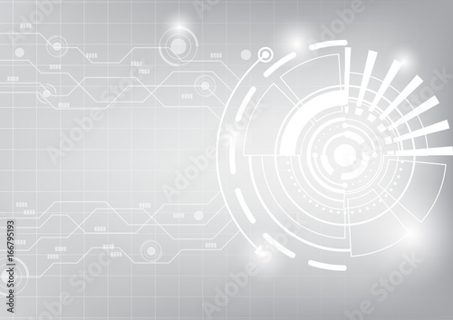 Shining futuristic circle, vector technology background