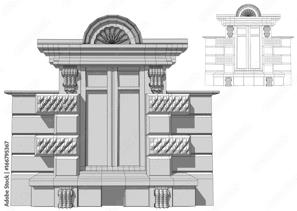 Fototapeta premium Window and wall