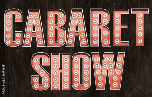 Retro Leuchtreklame Cabaret Show