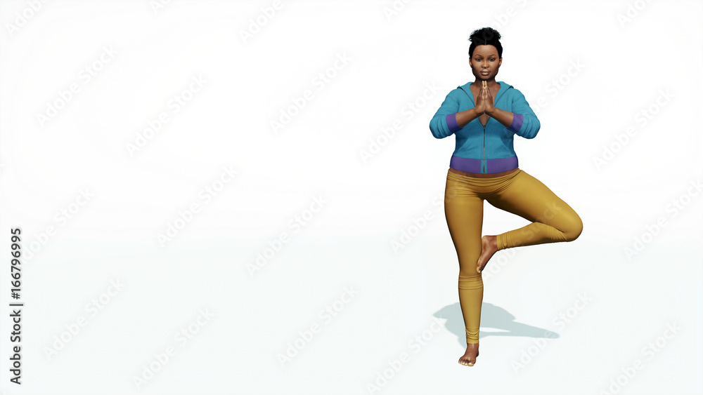 Peaceful Woman Standing Goddess Pose Namaste Stock Photo 1901121424   Shutterstock