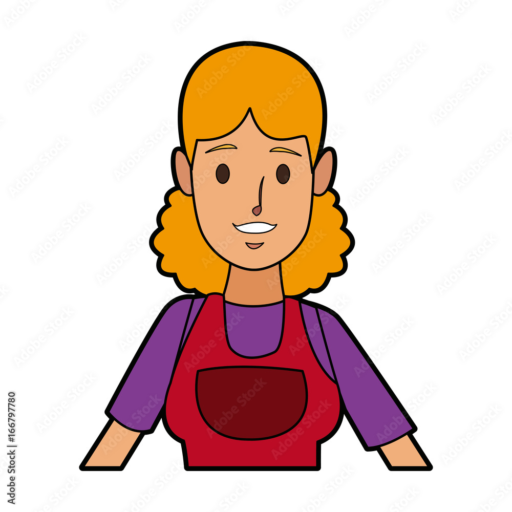 woman painter with overalls employee character woman painter with overalls employee character