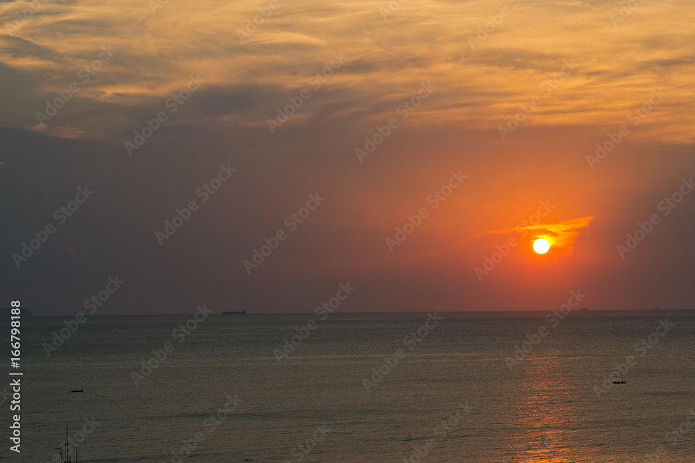 sunset at sea