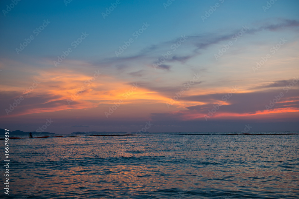 sunset at sea